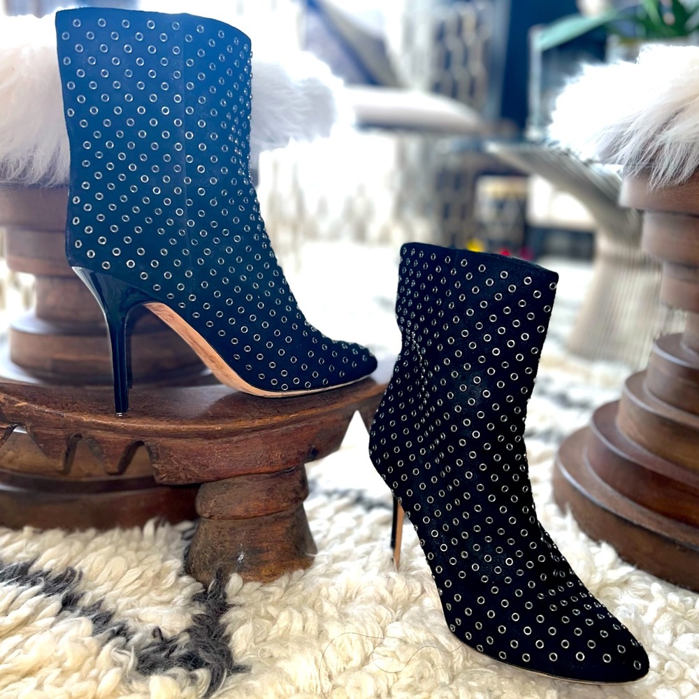 JIMMY CHOO suede and metal Ankle boots Size EU 40/US 9